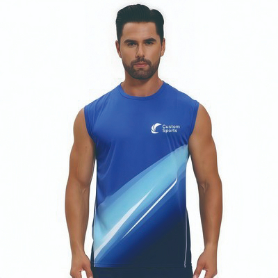 100% Polyester Micro Mesh Sublimated Crew Neck Singlet - (printed with 4 colour( 